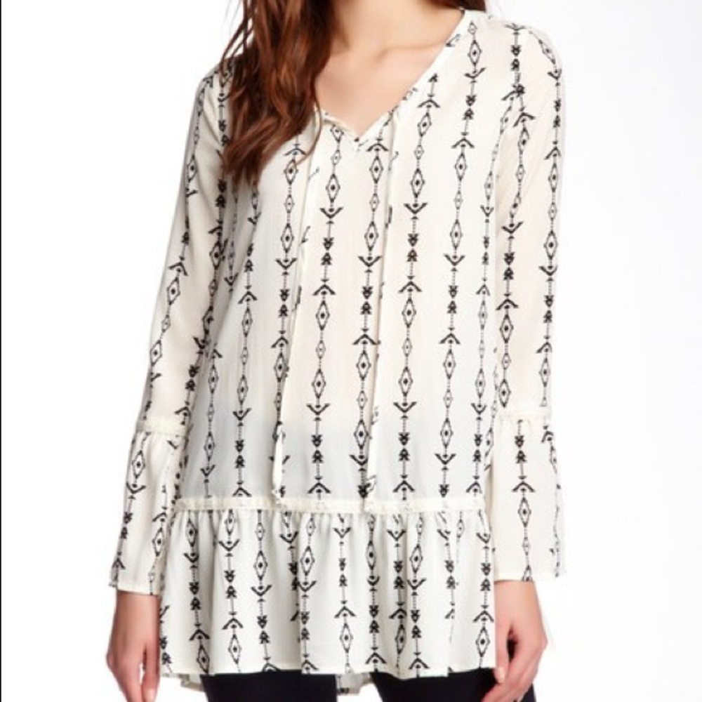 Long sleeve boho tunic
